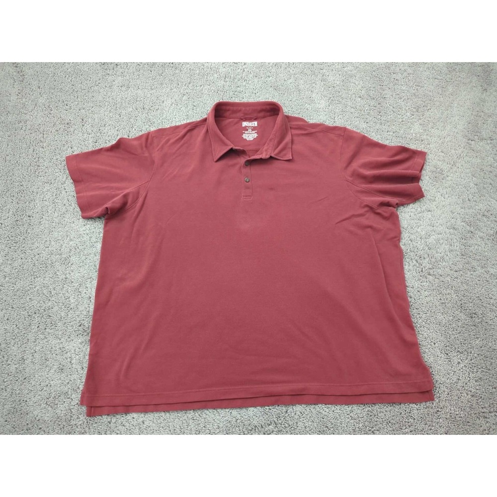Duluth Trading Co Polo Shirt Mens 3XL Red Short Sleeve Chest Pocket Relaxed Fit‎
